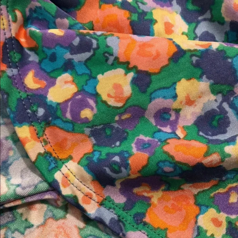 American apparel girls floral halter dress